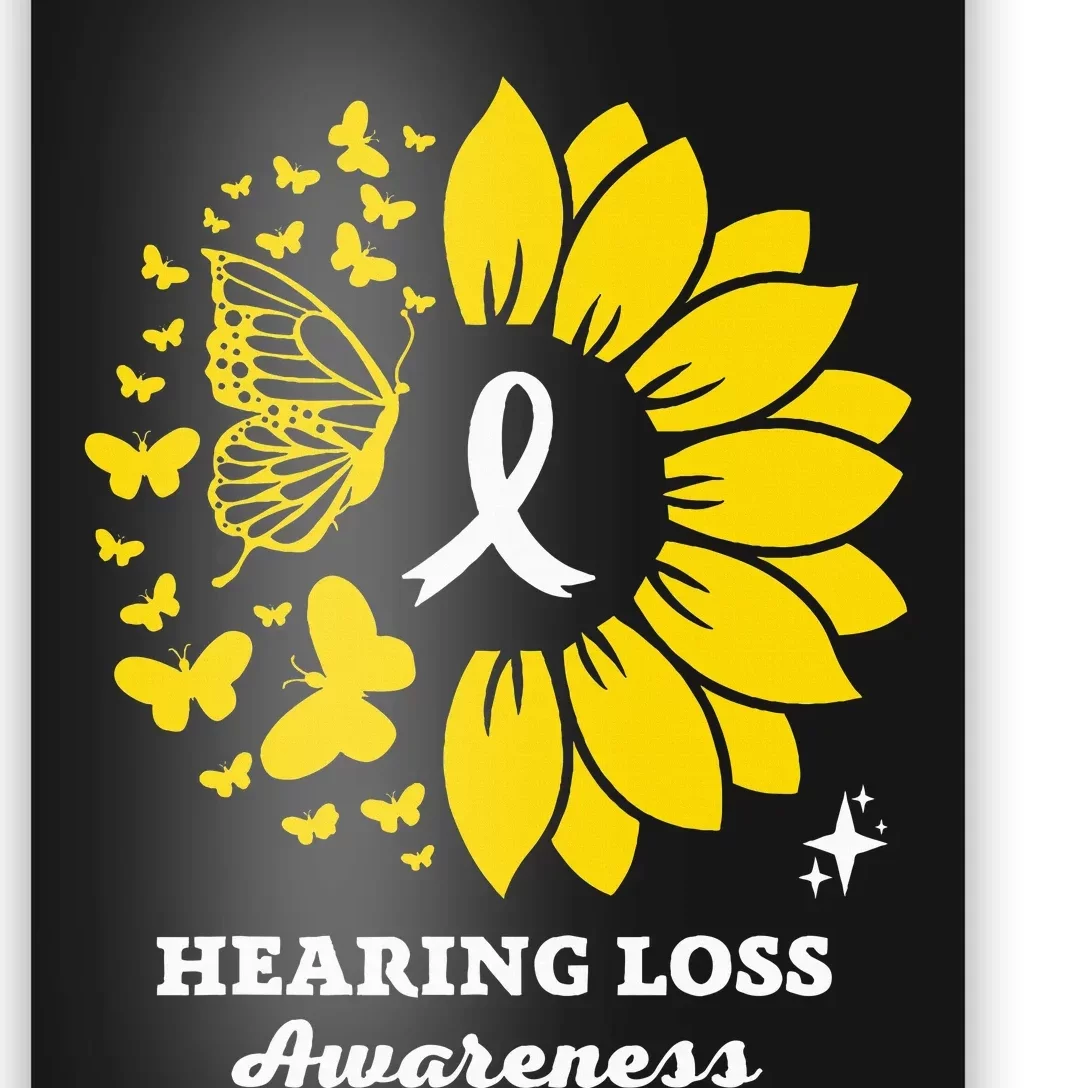 Hearing Loss Warrior Awareness Sunflower Poster