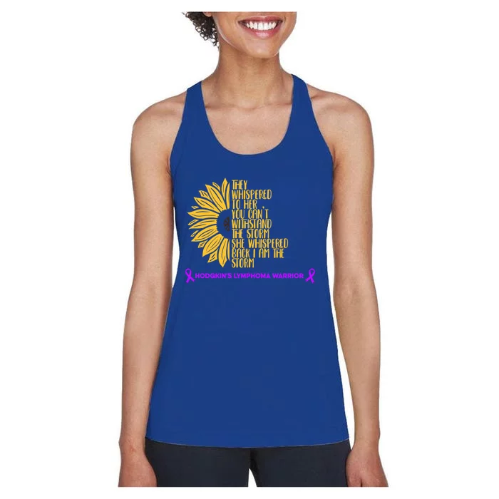 Hodgkin's Lymphoma Warrior Hodgkin Lymphoma Awareness Meaningful Gift Women's Racerback Tank