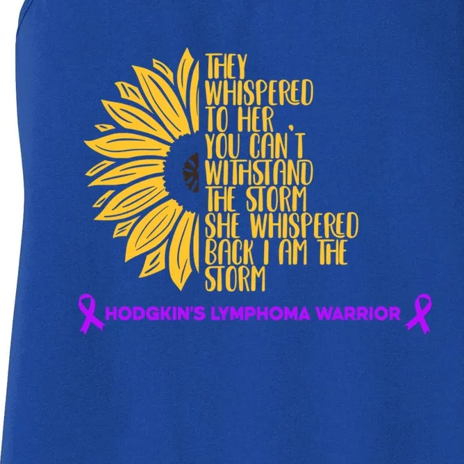 Hodgkin's Lymphoma Warrior Hodgkin Lymphoma Awareness Meaningful Gift Women's Racerback Tank