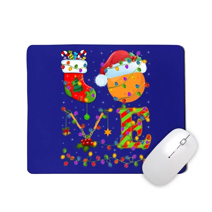 Hockey Lover Xmas Lighting Santa Love Field Hockey Christmas Meaningful Gift Mousepad