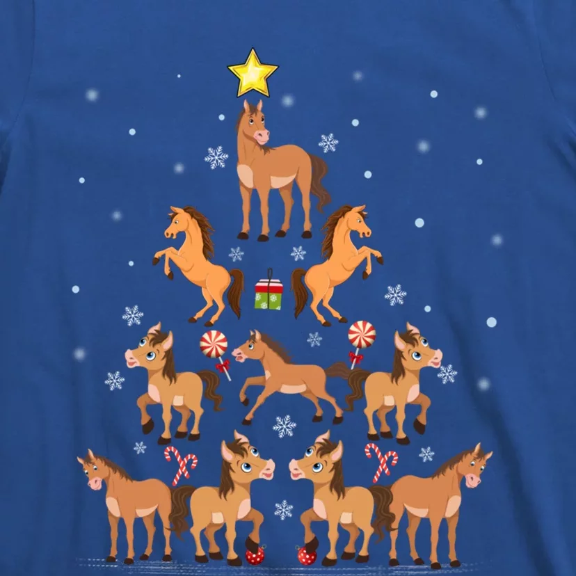 Horse Lover Xmas Holiday Horse Christmas Tree Funny Gift T-Shirt