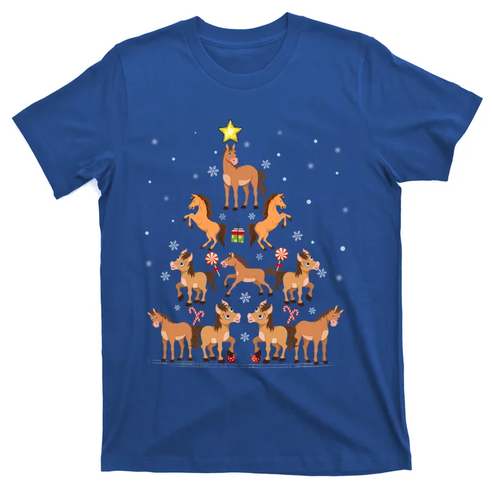 Horse Lover Xmas Holiday Horse Christmas Tree Funny Gift T-Shirt