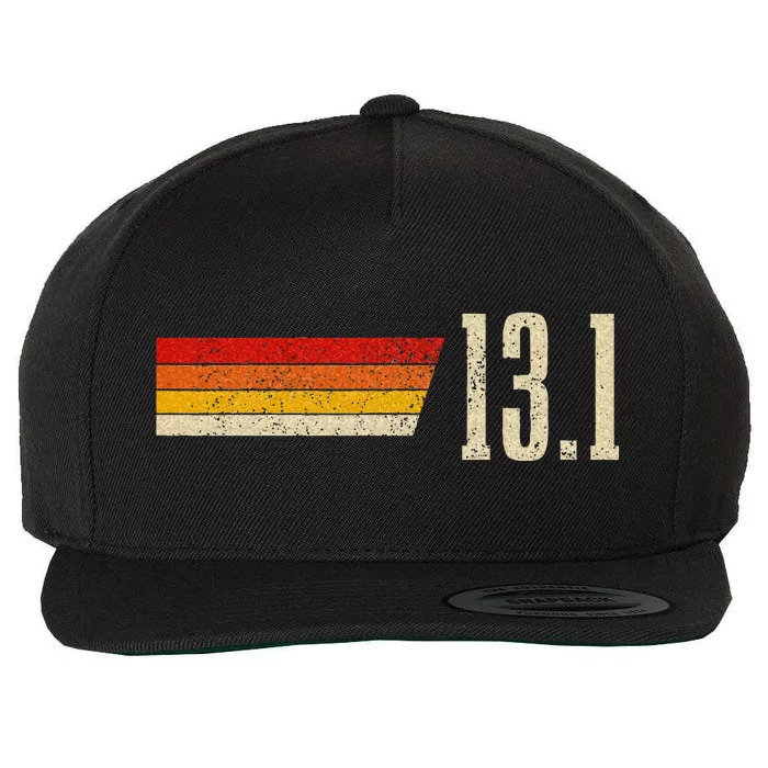 Half Marathon 13.1 Miles Vintage Running Marathon Runner Wool Snapback Cap