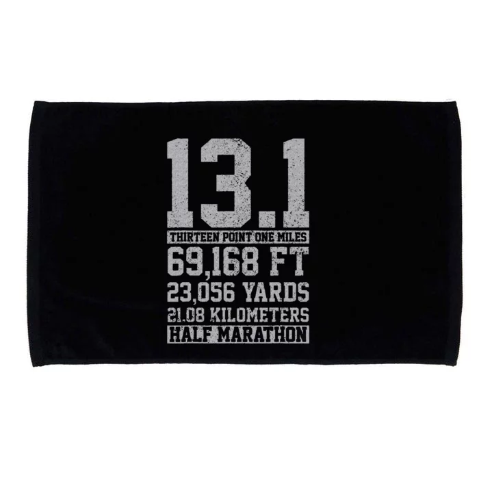 Half Marathon 13.1 Miles Running Runner Gift Microfiber Hand Towel