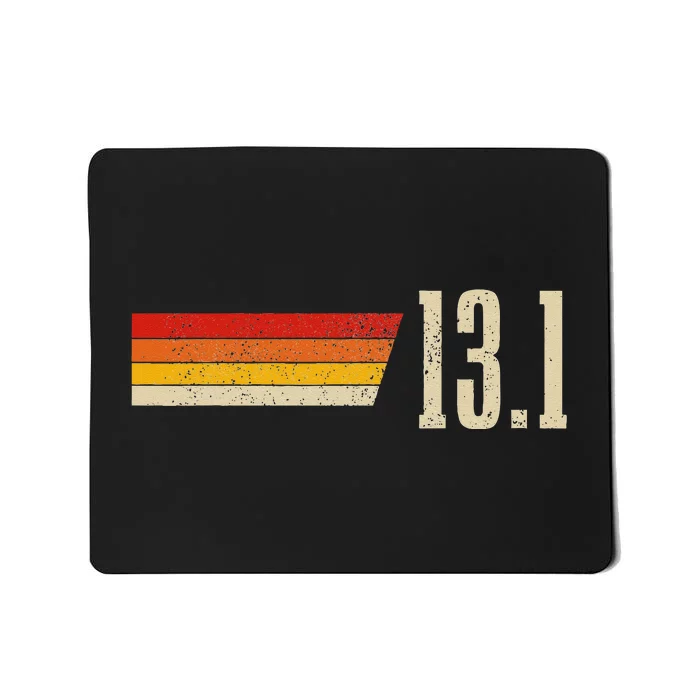 Half Marathon 13.1 Miles Vintage Running Marathon Runner Mousepad