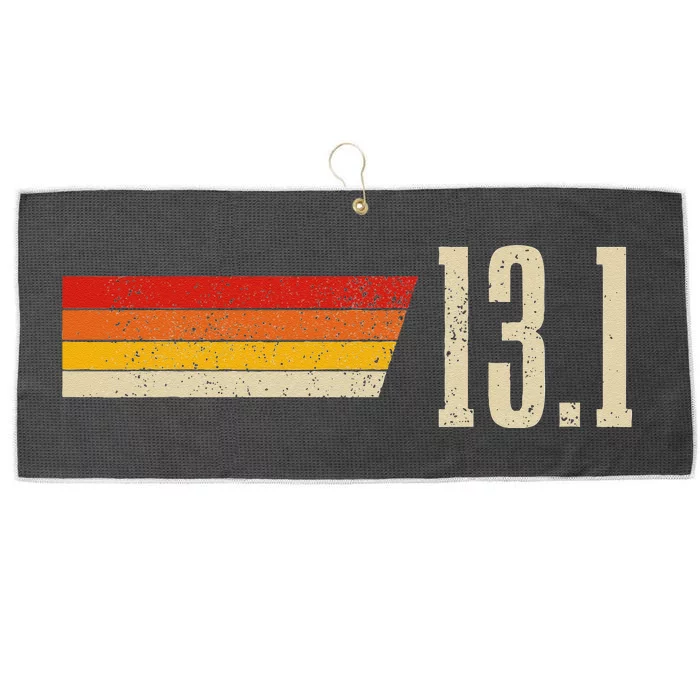 Half Marathon 13.1 Miles Vintage Running Marathon Runner Large Microfiber Waffle Golf Towel