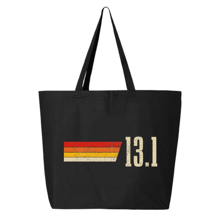 Half Marathon 13.1 Miles Vintage Running Marathon Runner 25L Jumbo Tote