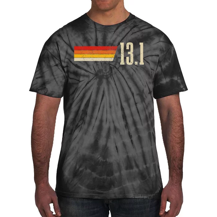 Half Marathon 13.1 Miles Vintage Running Marathon Runner Tie-Dye T-Shirt