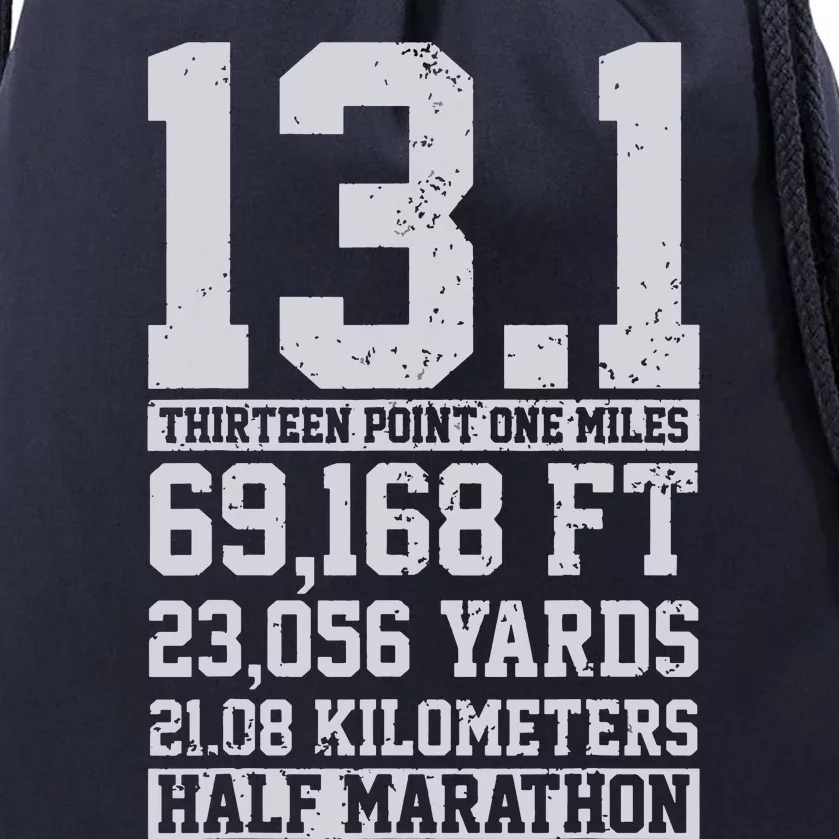 Half Marathon 131 Miles Running Runner Gift Drawstring Bag