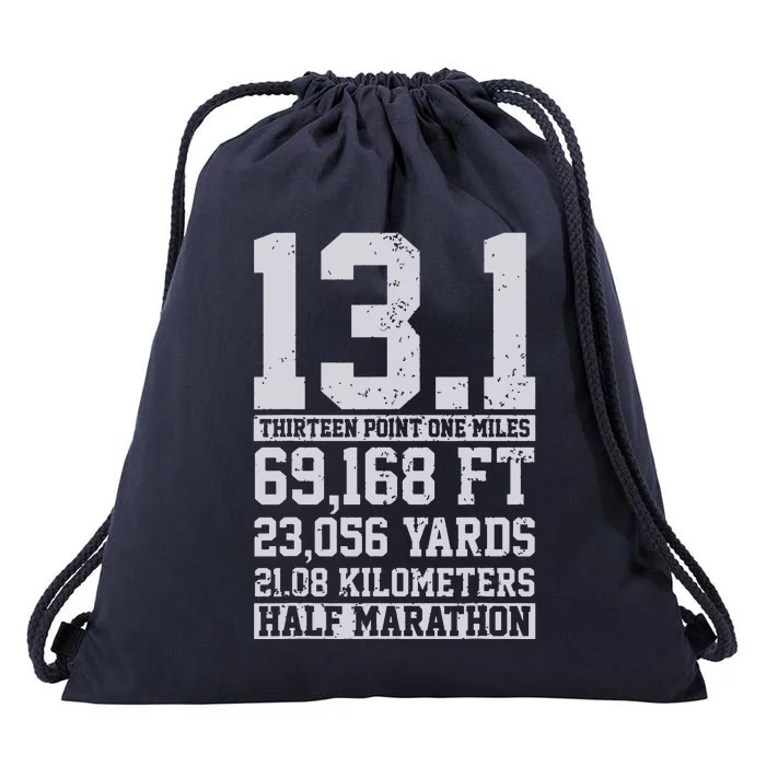 Half Marathon 131 Miles Running Runner Gift Drawstring Bag