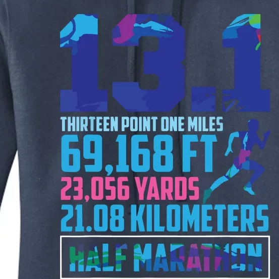 Half Marathon 131 Miles Running Runner Women's Pullover Hoodie