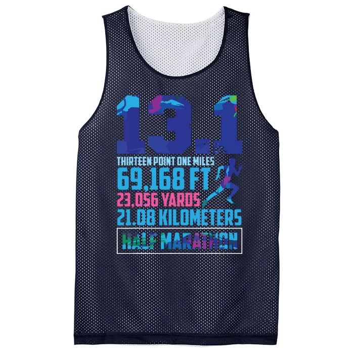 Half Marathon 131 Miles Running Runner Mesh Reversible Basketball Jersey Tank