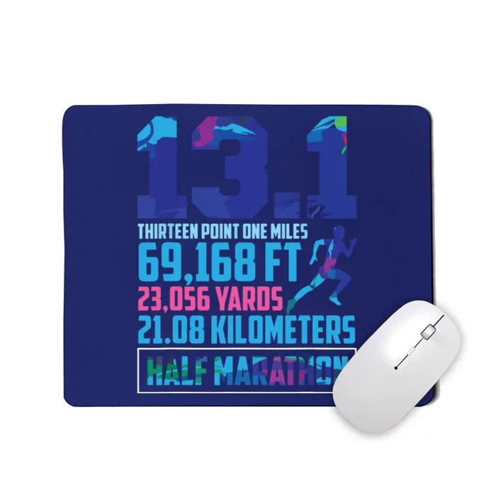 Half Marathon 131 Miles Running Runner Mousepad