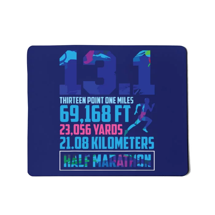 Half Marathon 131 Miles Running Runner Mousepad