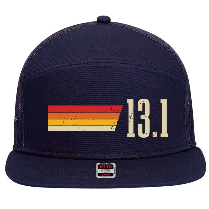 Half Marathon 131 Miles Vintage Running Marathon Runner 7 Panel Mesh Trucker Snapback Hat