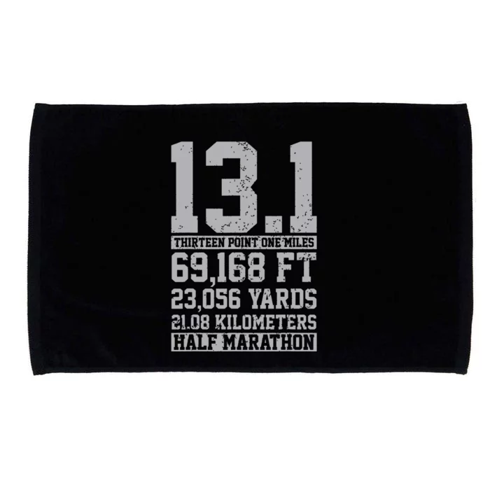 Half Marathon 131 Miles Running Runner Microfiber Hand Towel