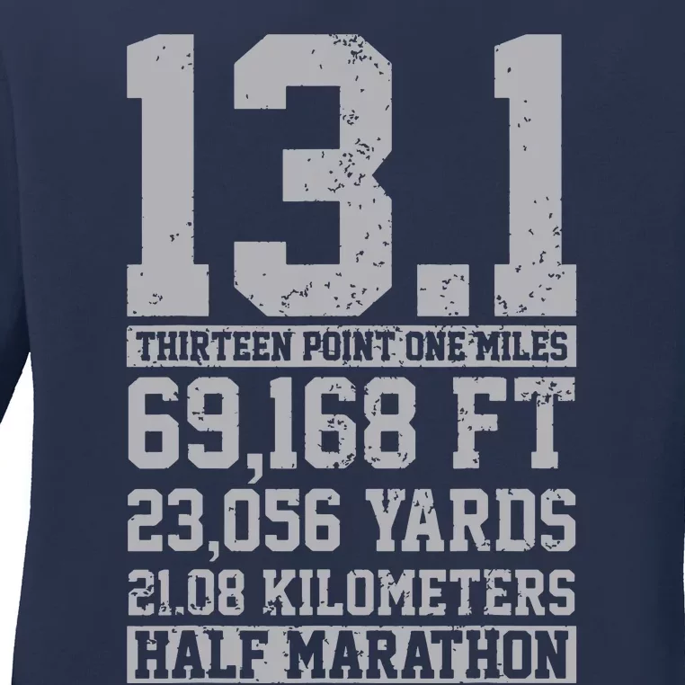 Half Marathon 131 Miles Running Runner Ladies Long Sleeve Shirt