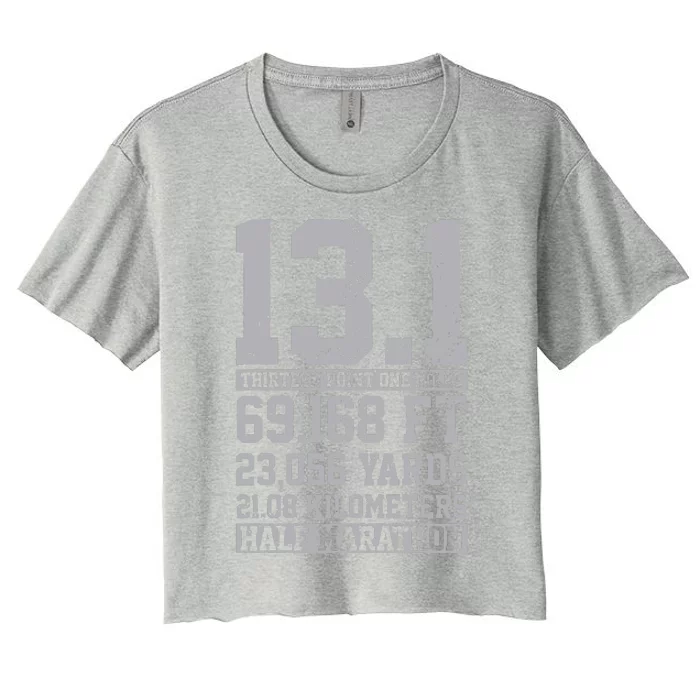 Half Marathon 131 Miles Running Runner Women's Crop Top Tee