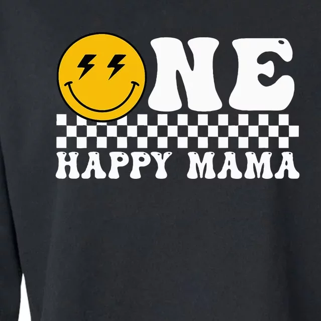 Happy Mama 1st Birthday Family Matching Set Cropped Pullover Crew