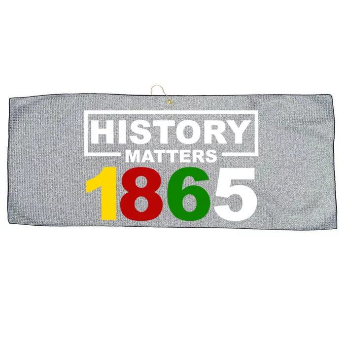 History Matters 1865 Black History Month Large Microfiber Waffle Golf Towel