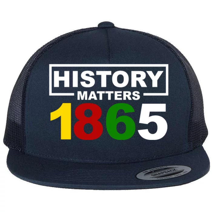 History Matters 1865 Black History Month Flat Bill Trucker Hat