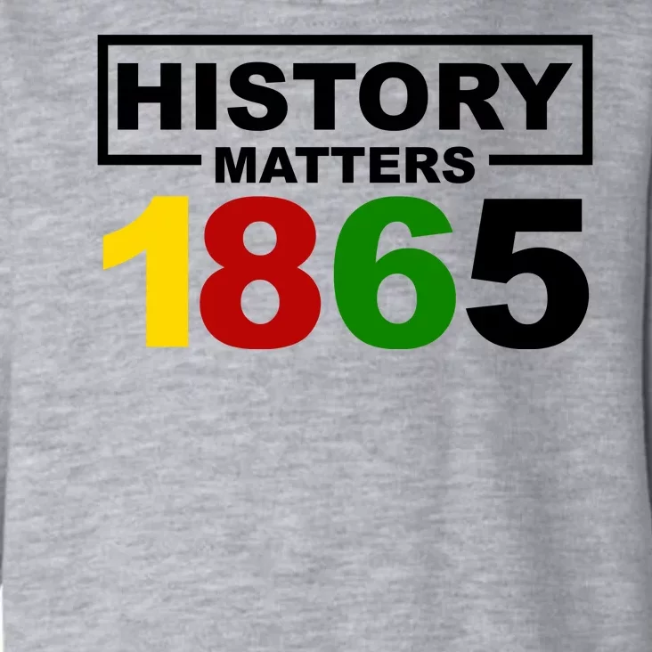 History Matters 1865 Black History Month Toddler Hoodie