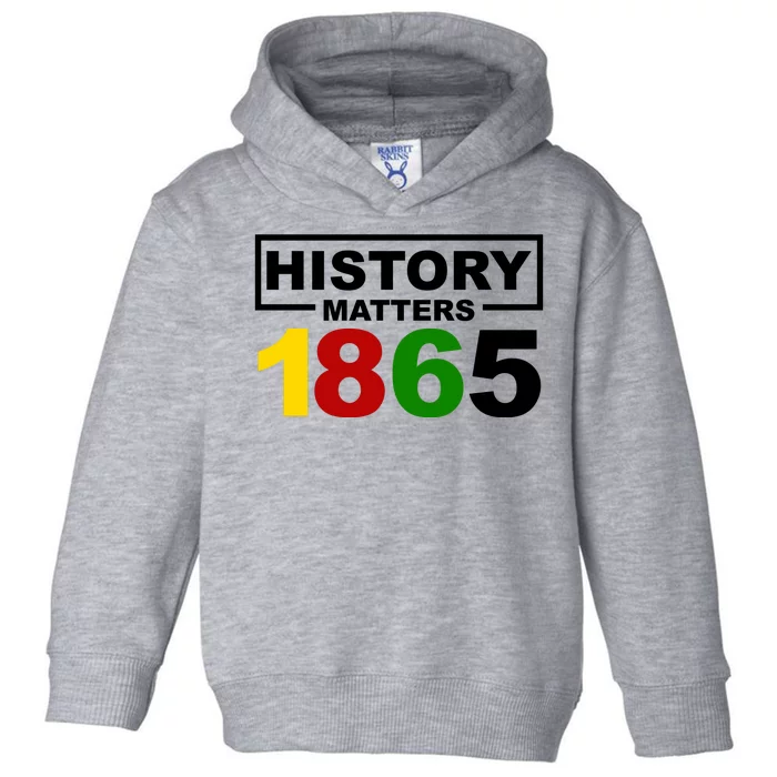 History Matters 1865 Black History Month Toddler Hoodie