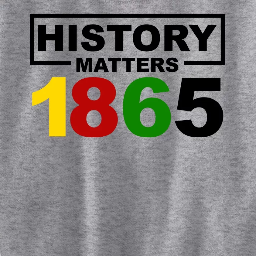 History Matters 1865 Black History Month Kids Sweatshirt