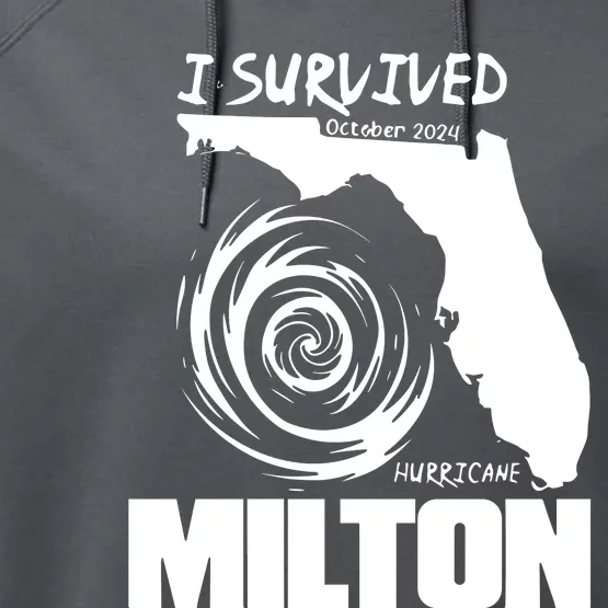 Hurricane Milton 2024 Stronger Than The Storm Performance Fleece Hoodie