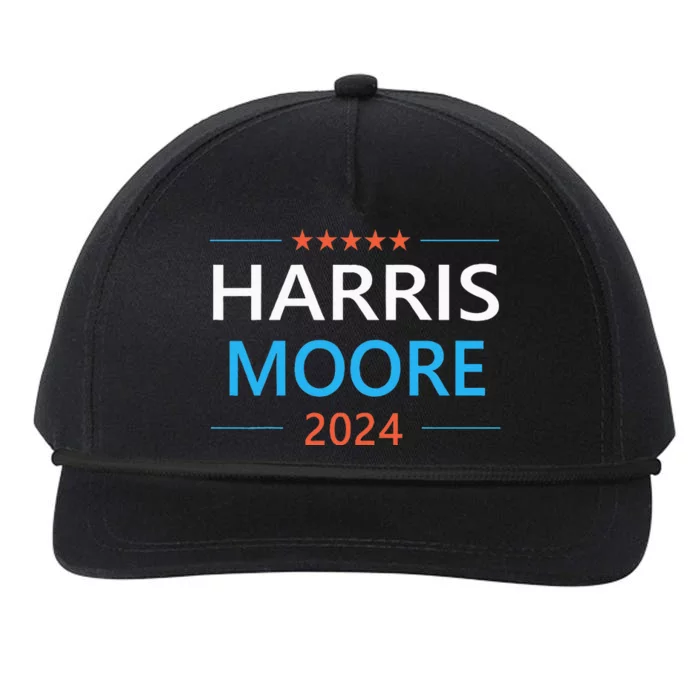 Harris Moore 2024 For President Kamala Harris Democrat Snapback Five-Panel Rope Hat