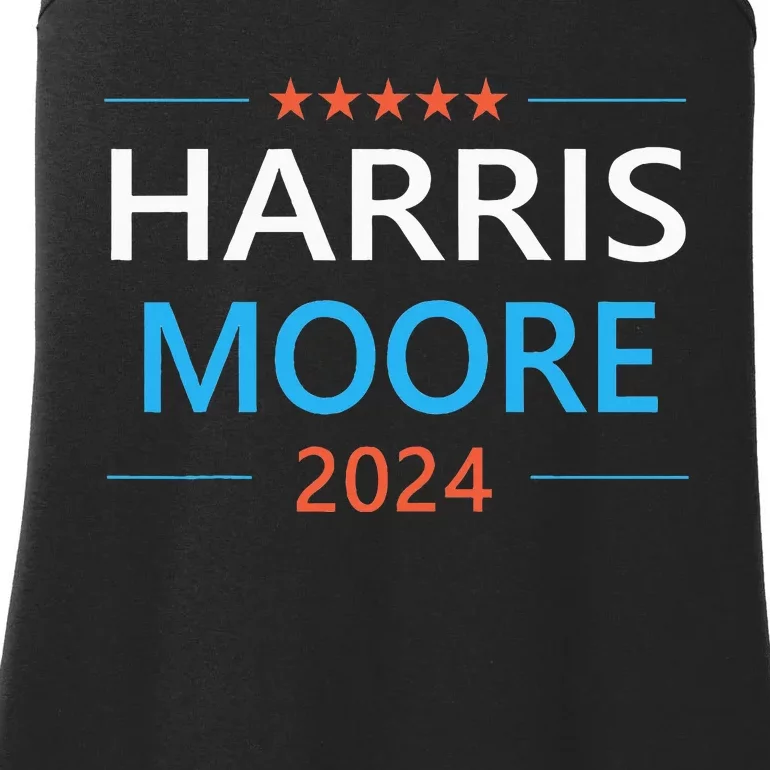 Harris Moore 2024 For President Kamala Harris Democrat Ladies Essential Tank