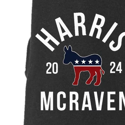 Harris Mcraven 2024 Vote Kamala Harris William Mcraven 24 Doggie 3-End Fleece Hoodie