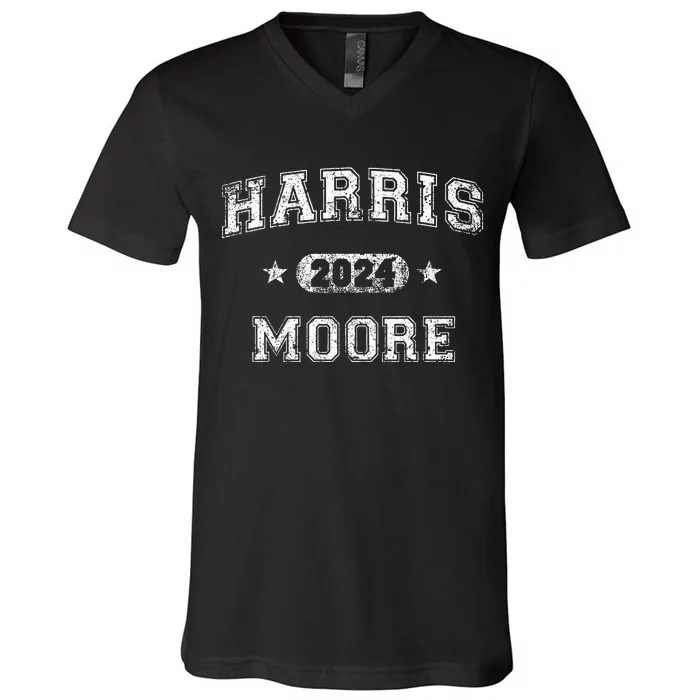 Harris Moore 2024 Vintage Team V-Neck T-Shirt