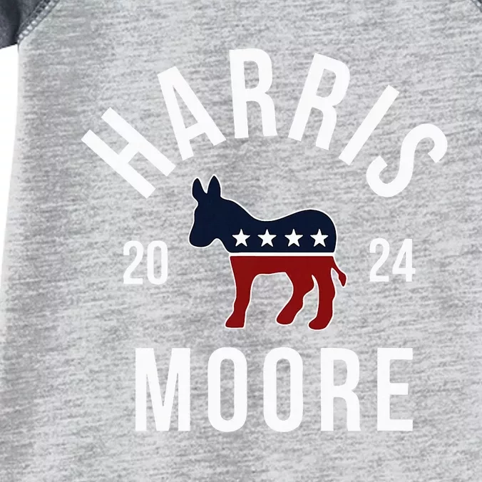 Harris Moore 2024 Vote Kamala Harris Wes Moore 24 Rally Infant Baby Jersey Bodysuit