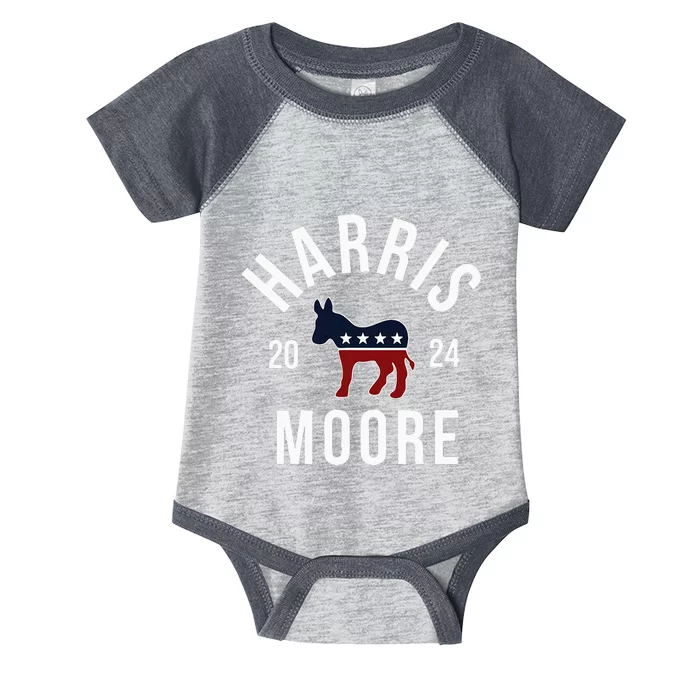 Harris Moore 2024 Vote Kamala Harris Wes Moore 24 Rally Infant Baby Jersey Bodysuit