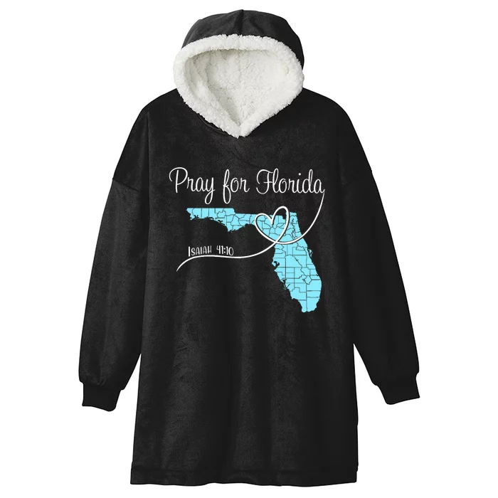 Hurricane Milton 2024 Pray For Florida Hooded Wearable Blanket