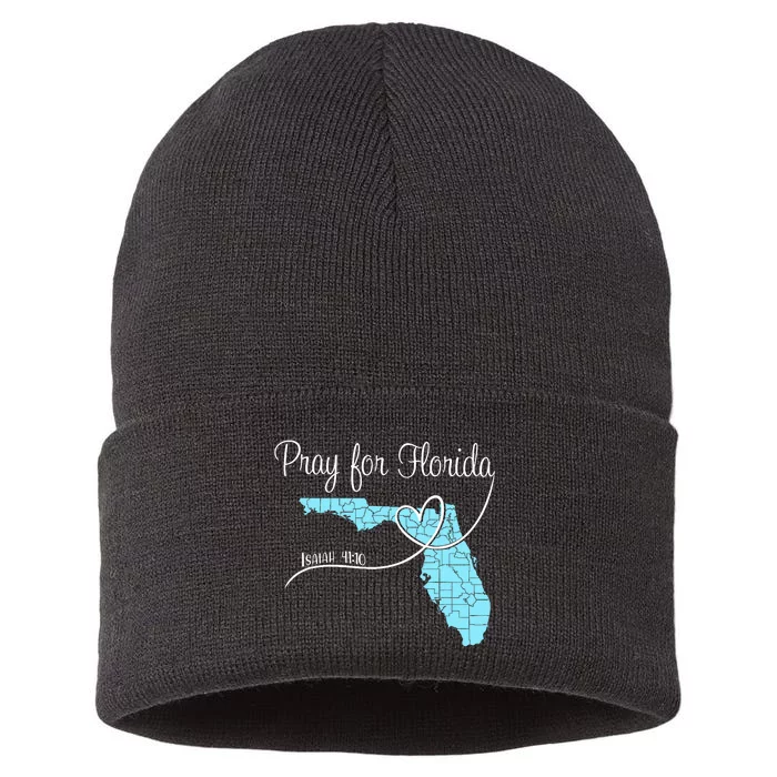 Hurricane Milton 2024 Pray For Florida Sustainable Knit Beanie