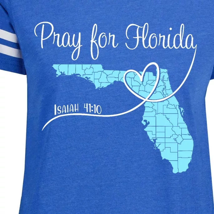 Hurricane Milton 2024 Pray For Florida Enza Ladies Jersey Football T-Shirt