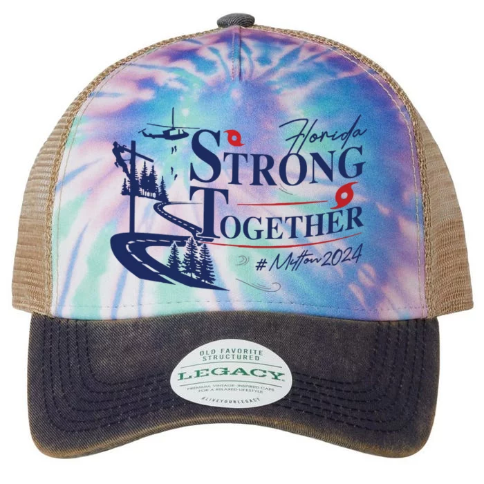 Hurricane Milton 2024 Florida Survivor Legacy Tie Dye Trucker Hat