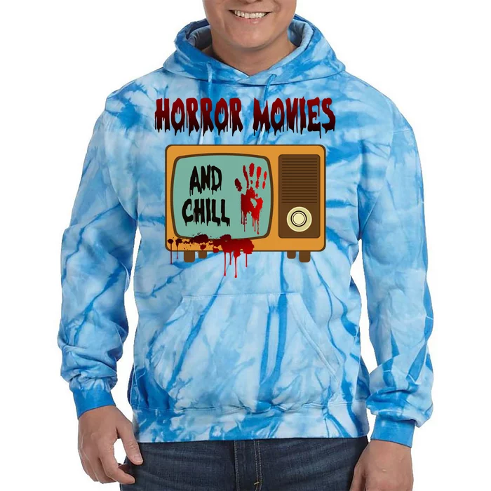 Horror Movies And Chill Scary Tie Dye Hoodie