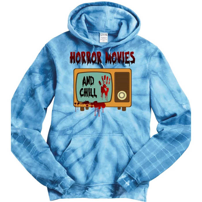 Horror Movies And Chill Scary Tie Dye Hoodie