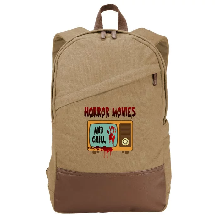 Horror Movies And Chill Scary Cotton Canvas Backpack