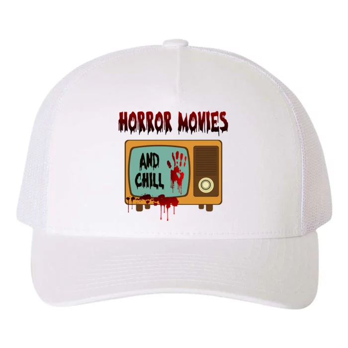 Horror Movies And Chill Scary Yupoong Adult 5-Panel Trucker Hat