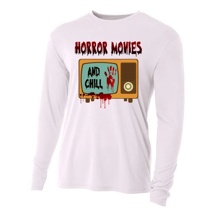 Horror Movies And Chill Scary Cooling Performance Long Sleeve Crew