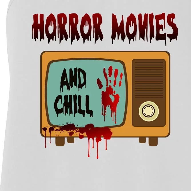 Horror Movies And Chill Scary Women's Racerback Tank