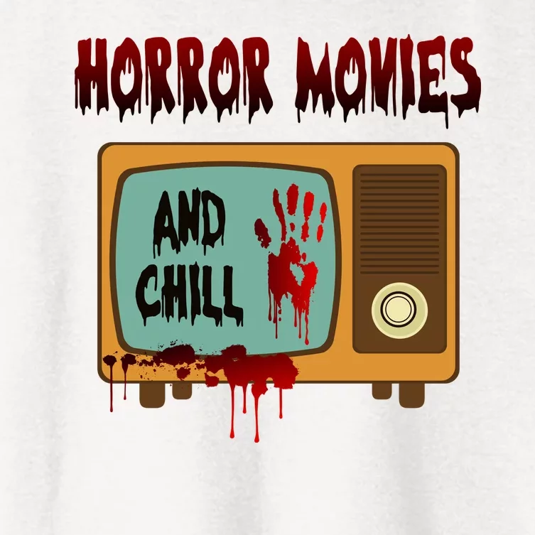 Horror Movies And Chill Scary Women's Crop Top Tee