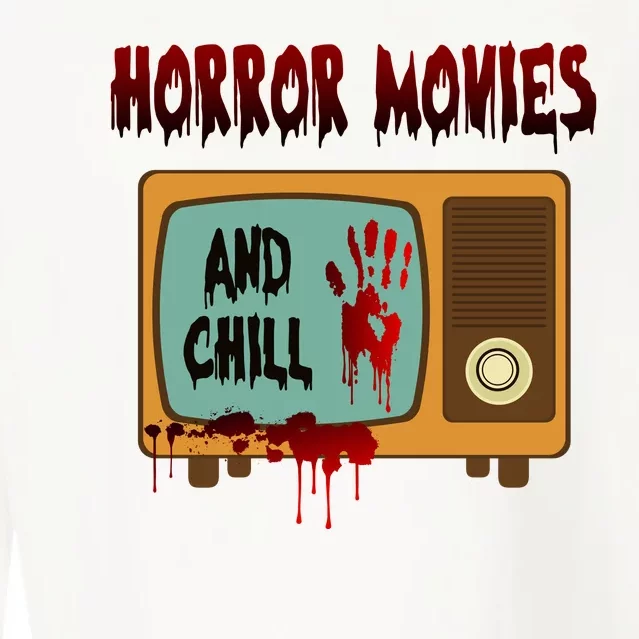 Horror Movies And Chill Scary Cropped Pullover Crew