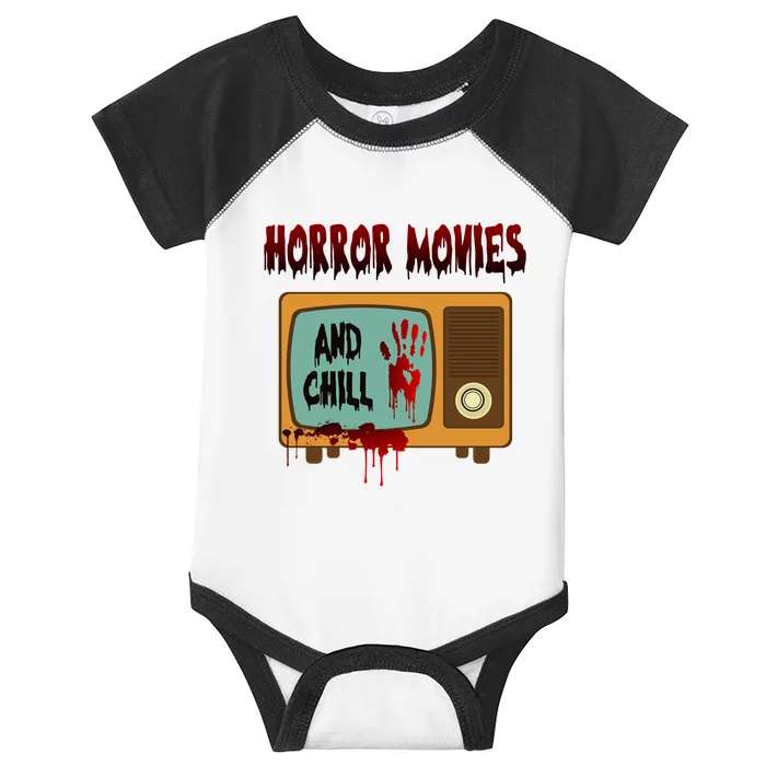 Horror Movies And Chill Scary Infant Baby Jersey Bodysuit