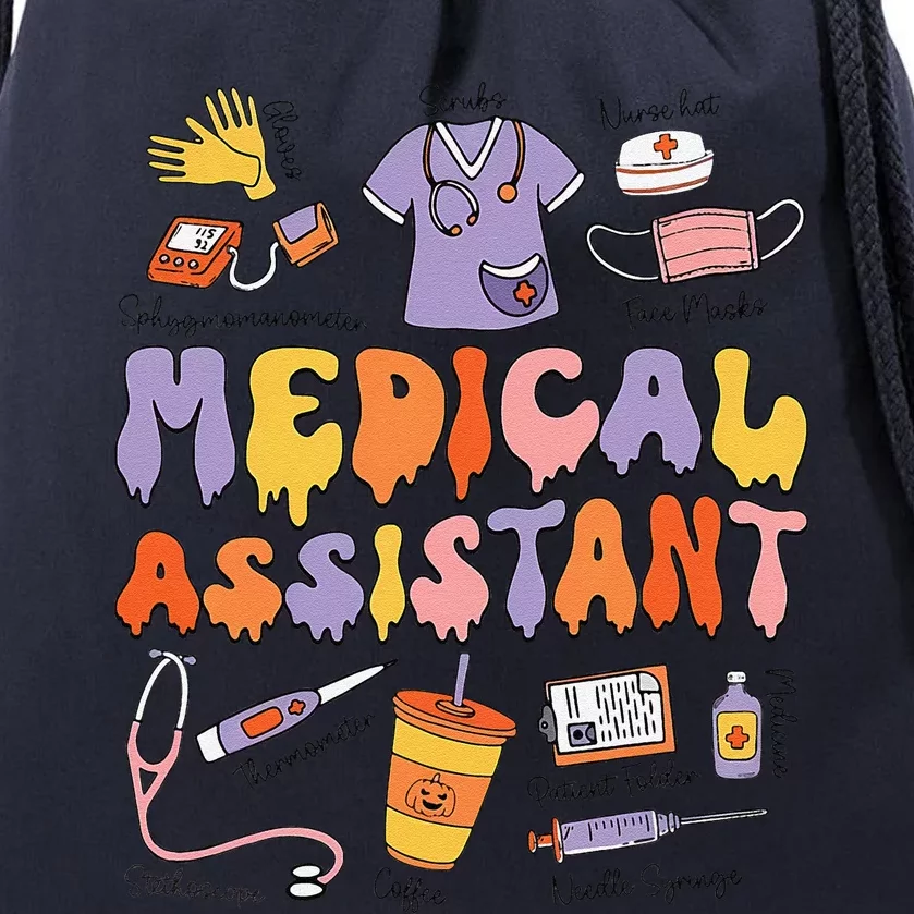 Halloween Medical Assistant Halloween Nurse Healthcare Cma Drawstring Bag