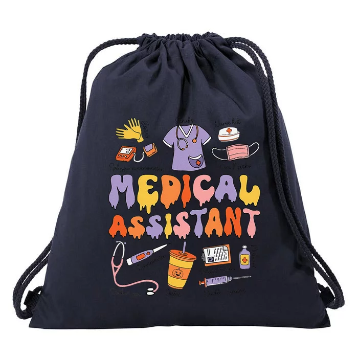 Halloween Medical Assistant Halloween Nurse Healthcare Cma Drawstring Bag